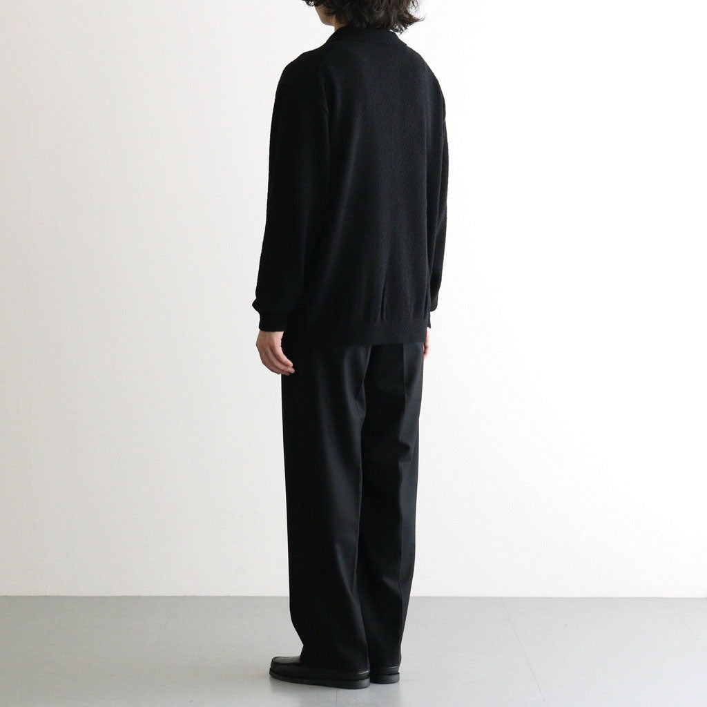 MERINO COLLEGE FLANNEL STANDARD PANTS #BLACK [PRAGLW0900]