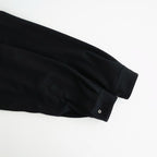 Wool Smooth Flannel Oversized Regular Collar Shirt #BLACK [GU263-50521B]