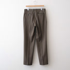 LIGHT WOOL MAX GABARDINE SLACKS #DARK OLIVE BROWN [A26SP03MG]