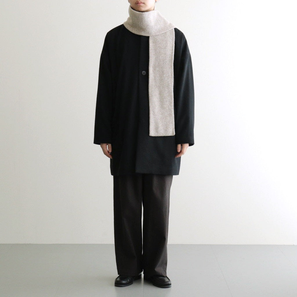 MERINO LAMBS WOOL SOCKSTOLE #BROWN MARL [R5128-AW25]