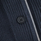 BATONER ウール梳毛片畔 Vネックカーディガン #CHARCOAL BLUE [HR-N002-051]