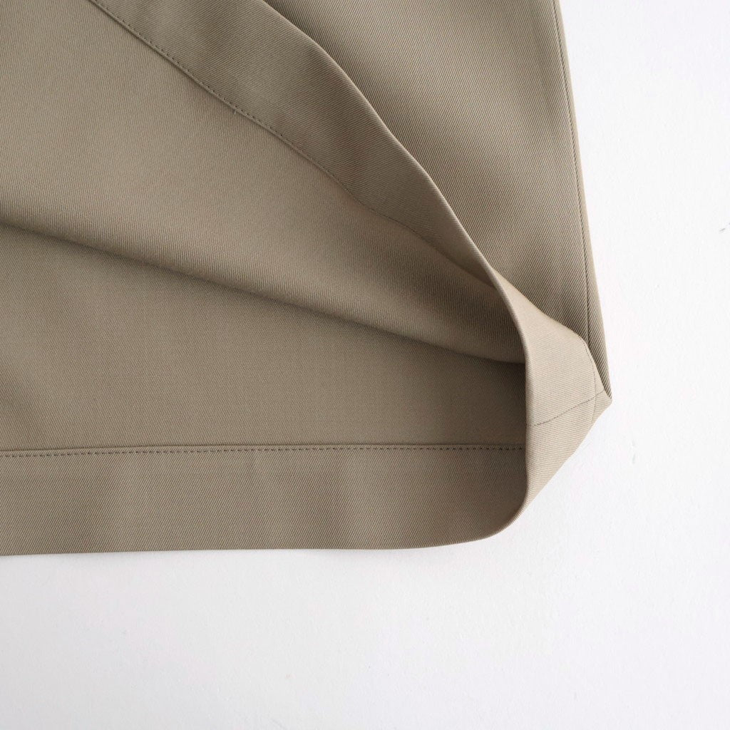 LIGHT WOOL MAX GABARDINE COAT #KHAKI BEIGE CHAMBRAY [A26SC06MG]