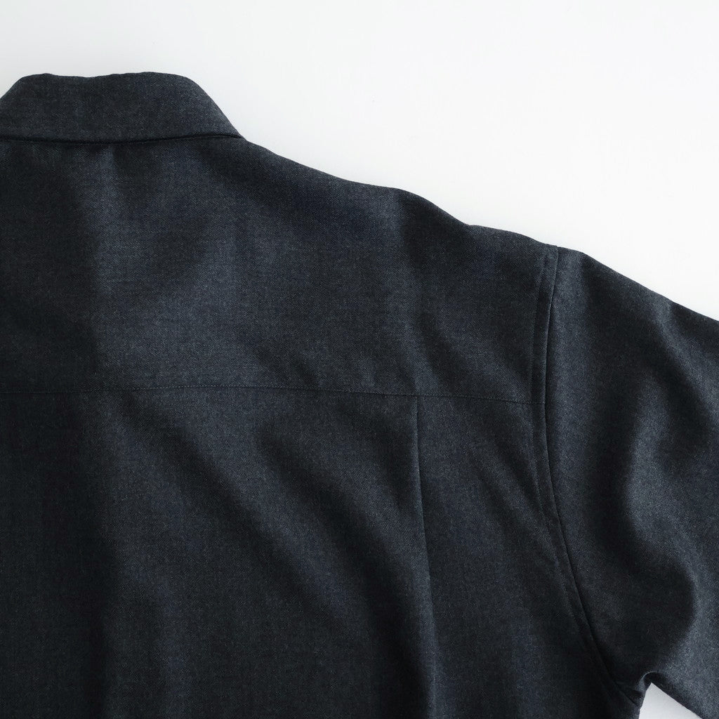 SUPER LIGHT WOOL SHIRT #TOP CHARCOAL [A25AS01OS] - ciacura 三重県