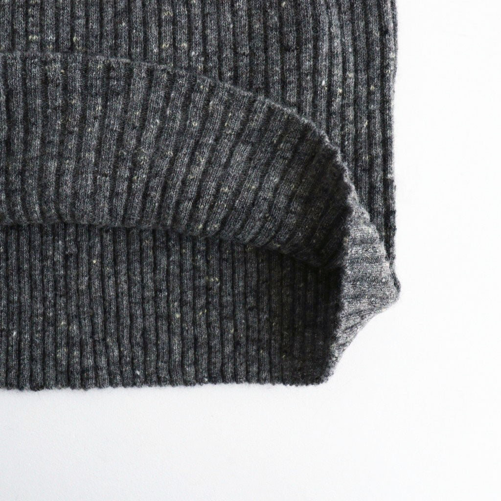 CASHMERE NEP KNIT TURTLE #MIX GRAY [A26AT04NE]