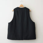 ヴィンテージNYラウンドカットパデッドベスト #BLACK X BLACK [D225-V401-V]