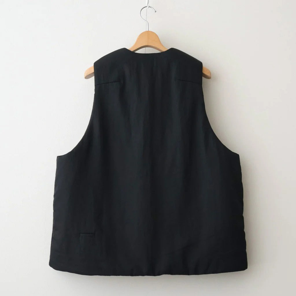 ヴィンテージNYラウンドカットパデッドベスト #BLACK X BLACK [D225-V401-V]