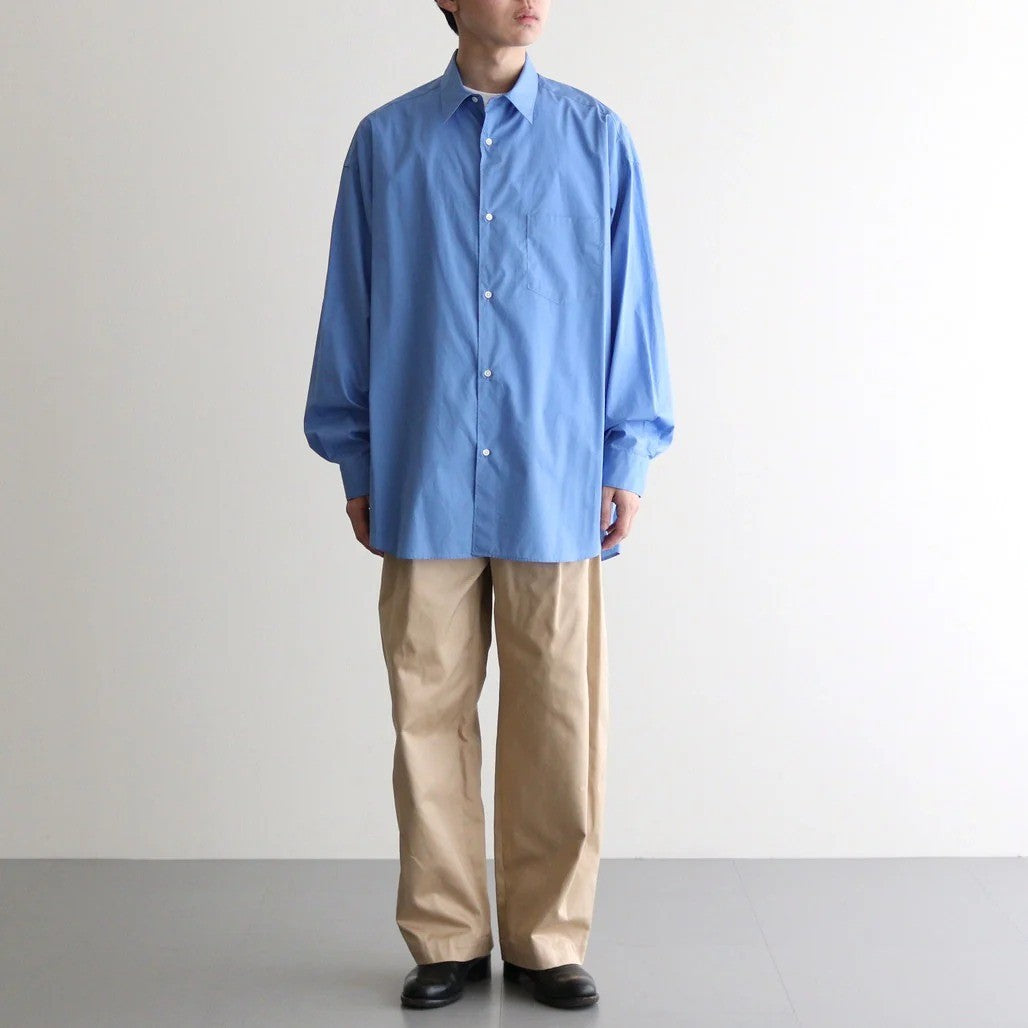 Broad L/S Oversized Regular Collar Shirt #BLUE [GM253-50001B]