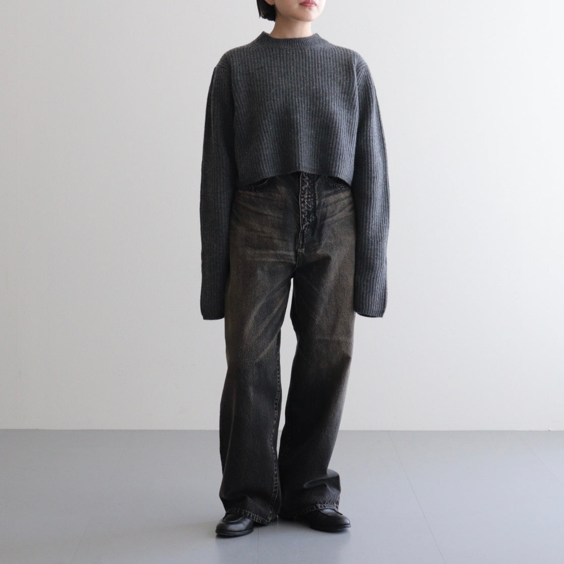 Rib Short Length P/O #CHARCOAL [I25AW-K1]