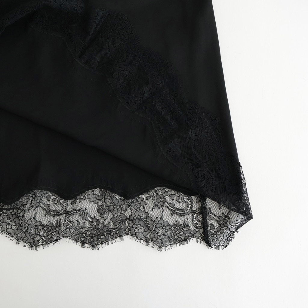 Satin Lace Dress #BLK [12610317]