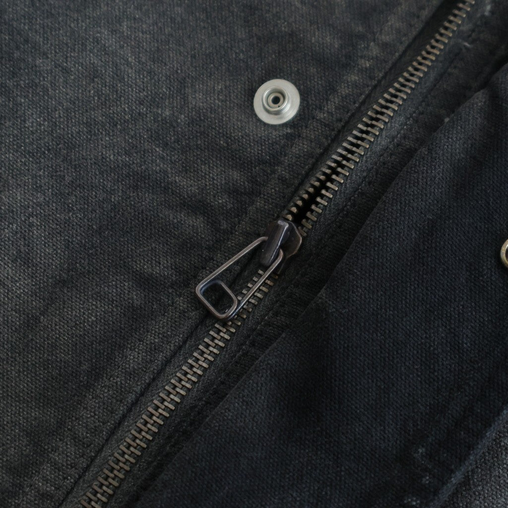 PRODUCT DYED ORGANIC COTTON DUCK BLOUSON #FADED BLACK [A25AB01CD]