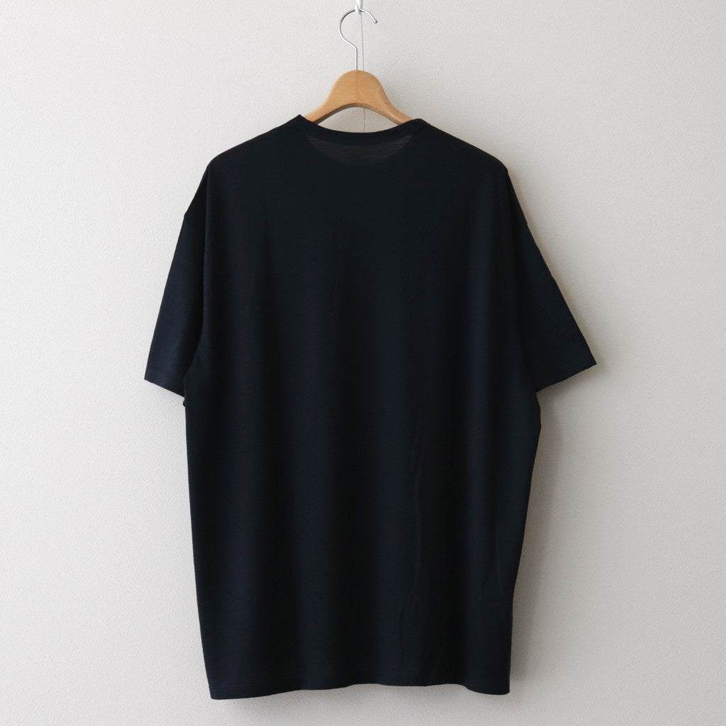 WASHABLE WOOL S/S TEE #NAVY [FSC241-70165B]