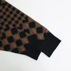 KUBA KNIT SWEATER #BLACK & BROWN [2541000601]