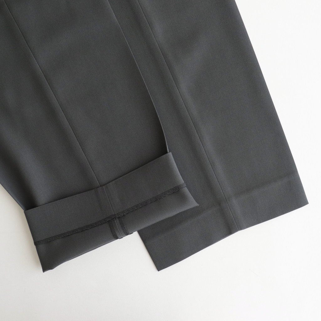 LIGHT WOOL MAX GABARDINE TWO-TUCK SLACKS #DARK GRAY [A25AP03MG]