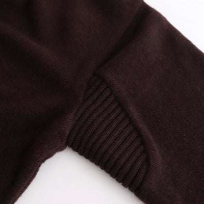 HALF ZIP PULLOVER SWEATER #BROWN [YK24FW0833S]