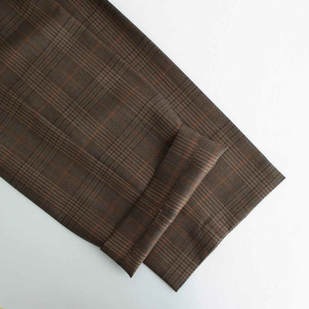 BLUEFACED WOOL CHECK SLACKS #BROWN CHECK [A24AP04CB]