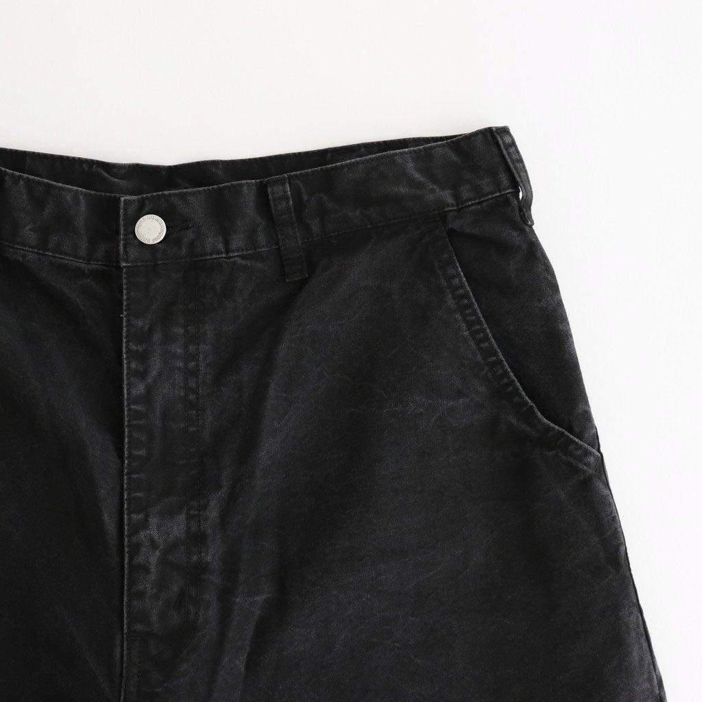 綿オックス 製品加工ワイドパンツ #BLACK [HP-P008-051]