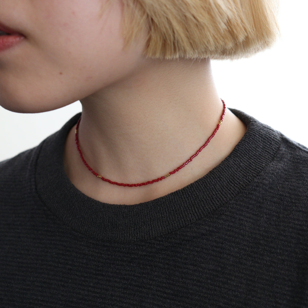 Thin Beads Choker #RED [12610904]