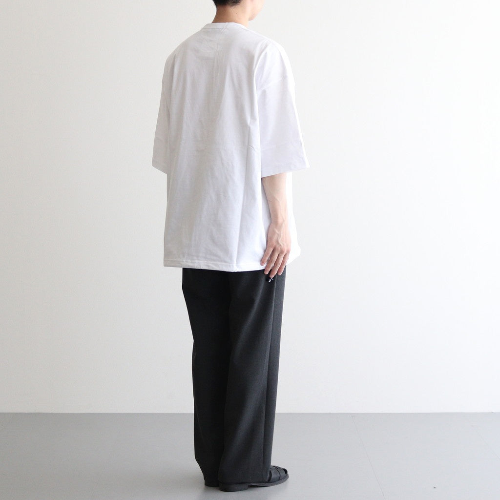 綿天竺 製品プリント S/S ポケットTシャツ #WHITE [HO-T015-051]