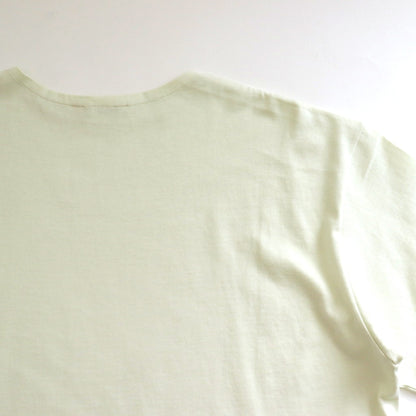 LUSTER PLAITING BOAT NECK TEE #IVORY PISTACHIO [A00P04GT]