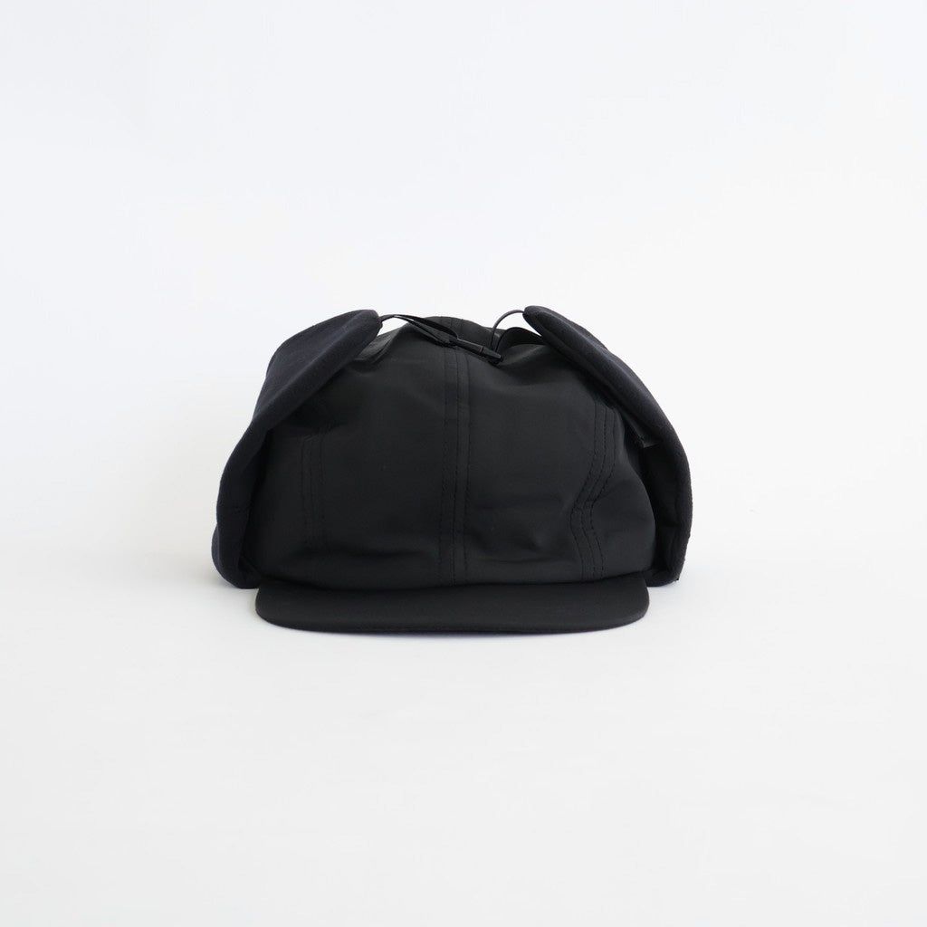 綿ナイロングログラン×エステルフリースキャップ #BLACK [HP-K602-051]