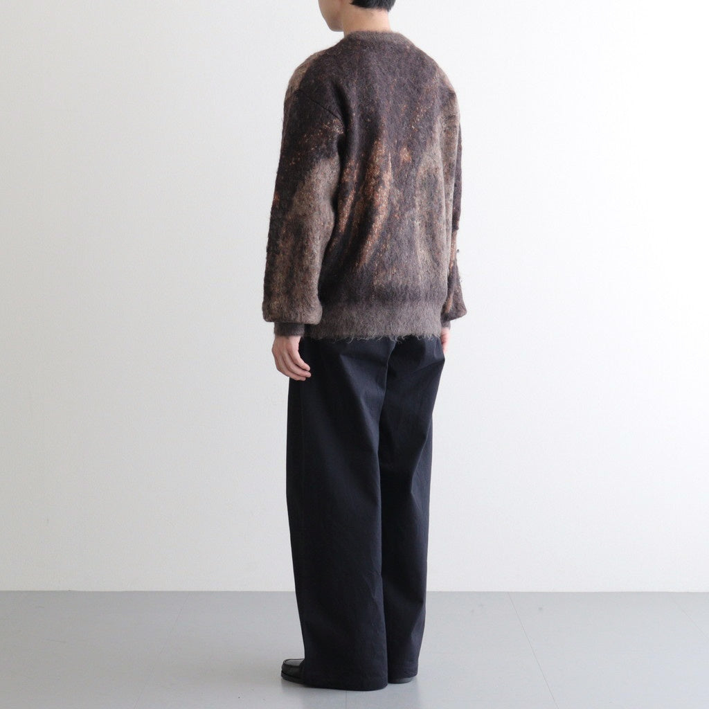 Abstract Jaquard Mohair Sweater #BROWN [YK26SS01234S]