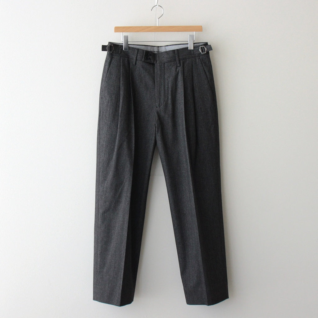 SANTIAGO MILD SLACKS #BLACK HERRINGBONE [AODFPT011]