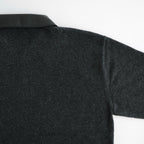 Leather-Trimmed Skipper Sweater #Charcoal [YK26FW01380S]