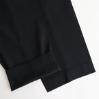 LIGHT WOOL MAX GABARDINE TWO-TUCK SLACKS #TOP BLACK [A25AP03MG]