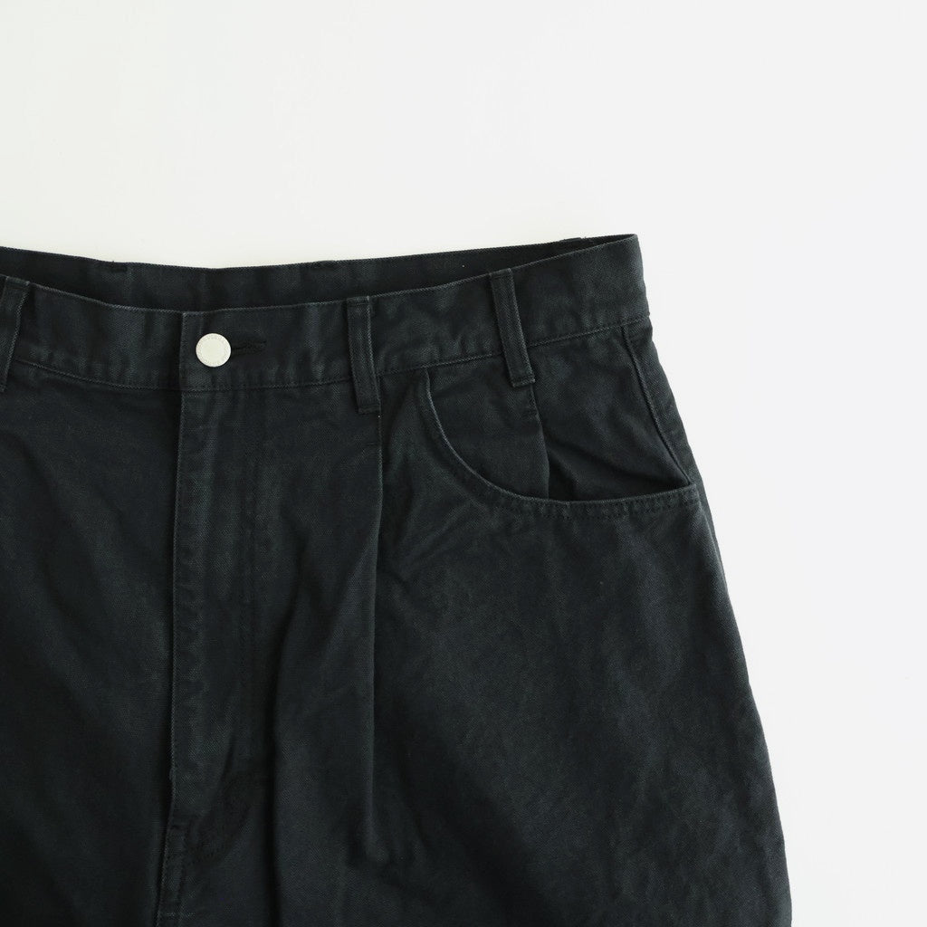 綿キャンバス 多素材MIX 製品加工 パンツ #BLACK [HQ-P024-051]