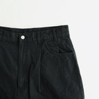 綿キャンバス 多素材MIX 製品加工 パンツ #BLACK [HQ-P024-051]