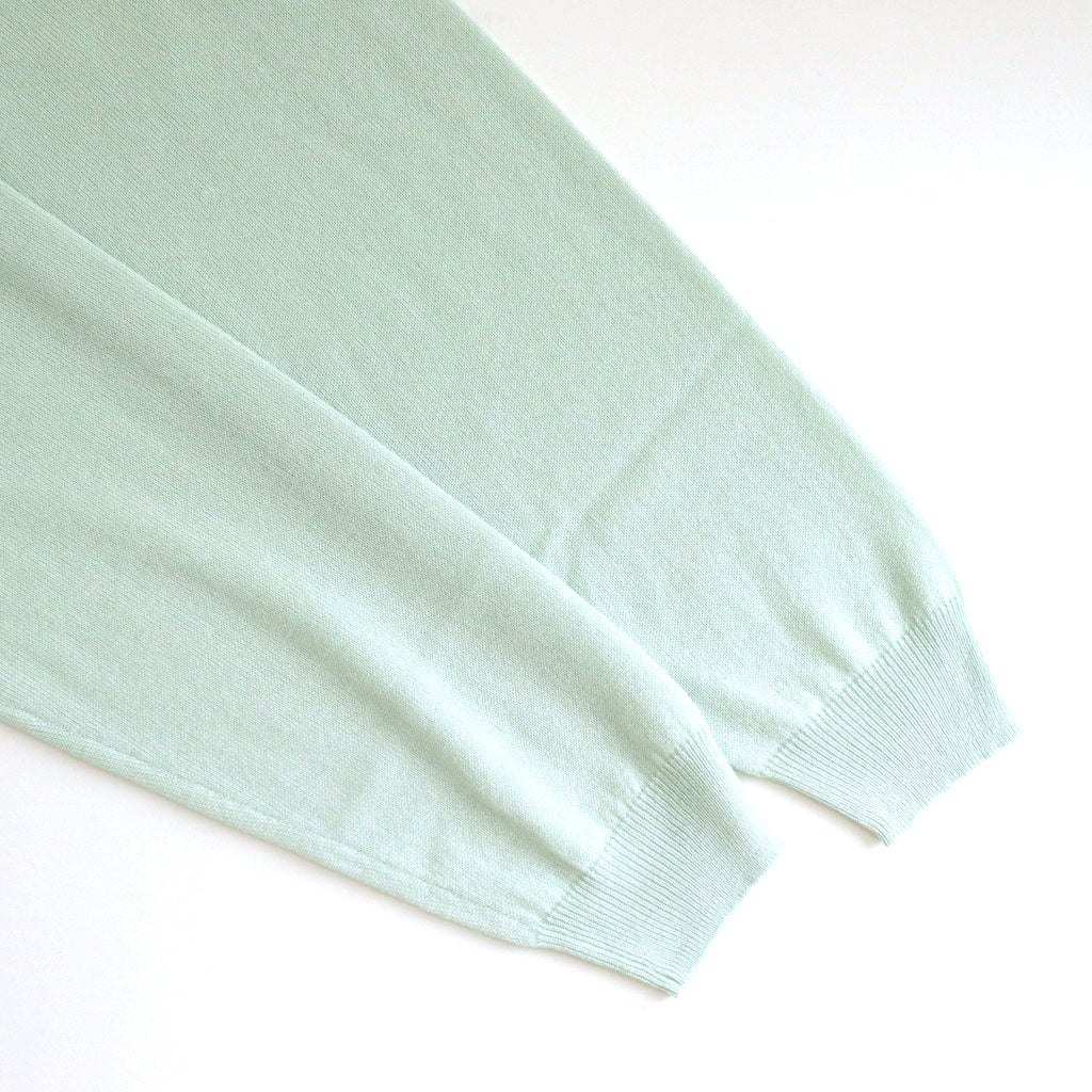 SUPER FINE CASHMERE SILK KNIT SKIPPER POLO #WHITE GREEN [A25SP02SC]