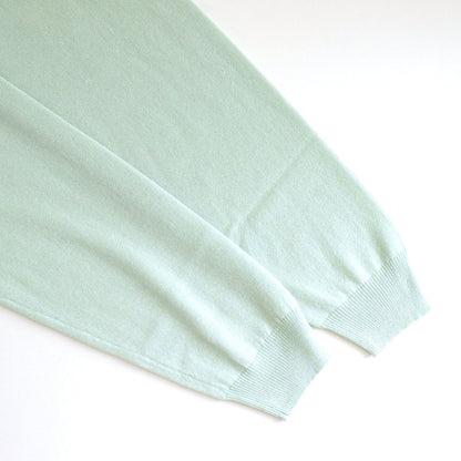 SUPER FINE CASHMERE SILK KNIT SKIPPER POLO #WHITE GREEN [A25SP02SC]