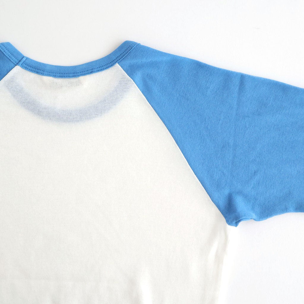 SUPER HIGH GAUGE SHEER RIB RAGLAN P/O #WHITE × BLUE [A26SP06HF]