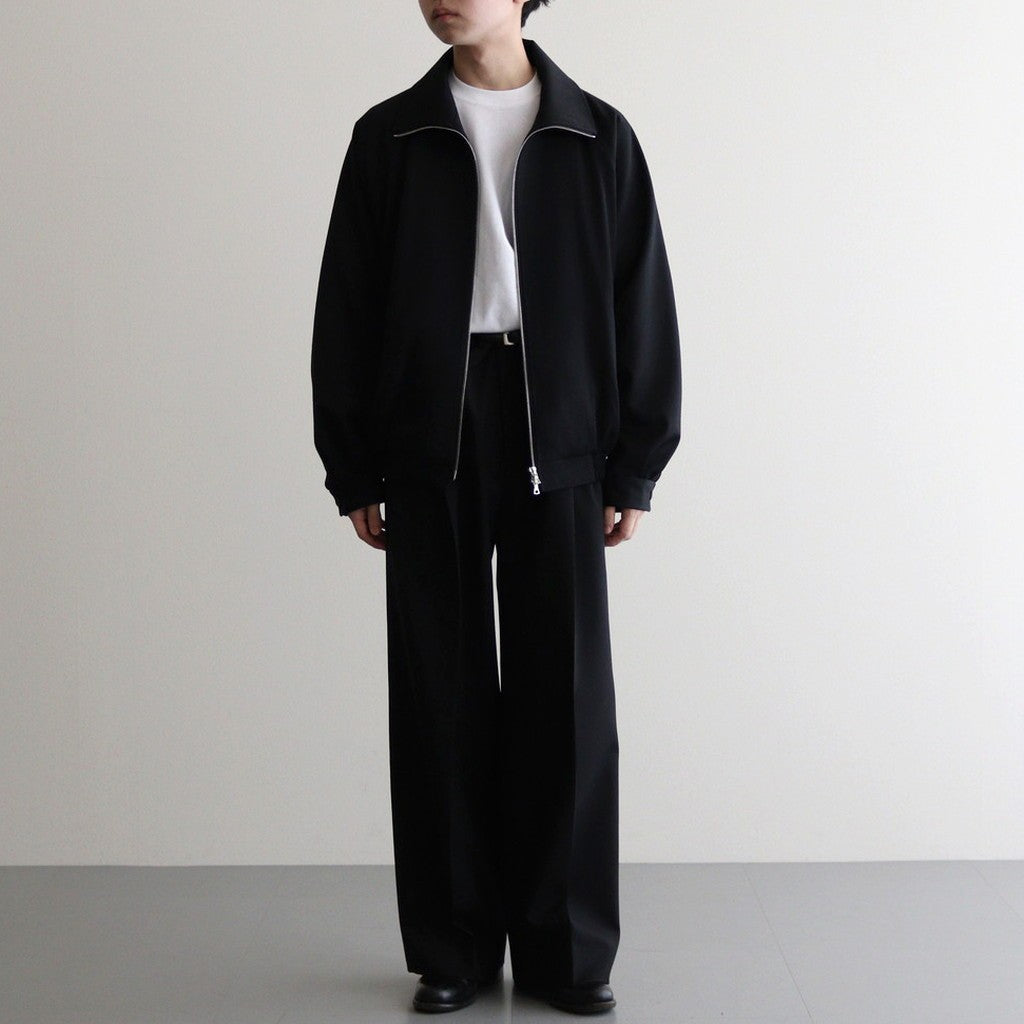 W/SI SATIN ZIP UP SHORT JACKET #BLACK [ST.1068]