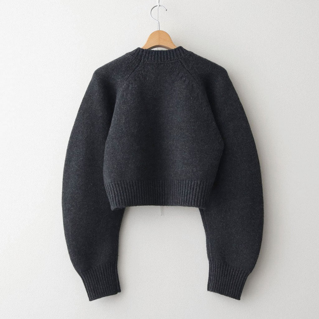 Wool 100% Raglan Knit #C/GRY [12520520]