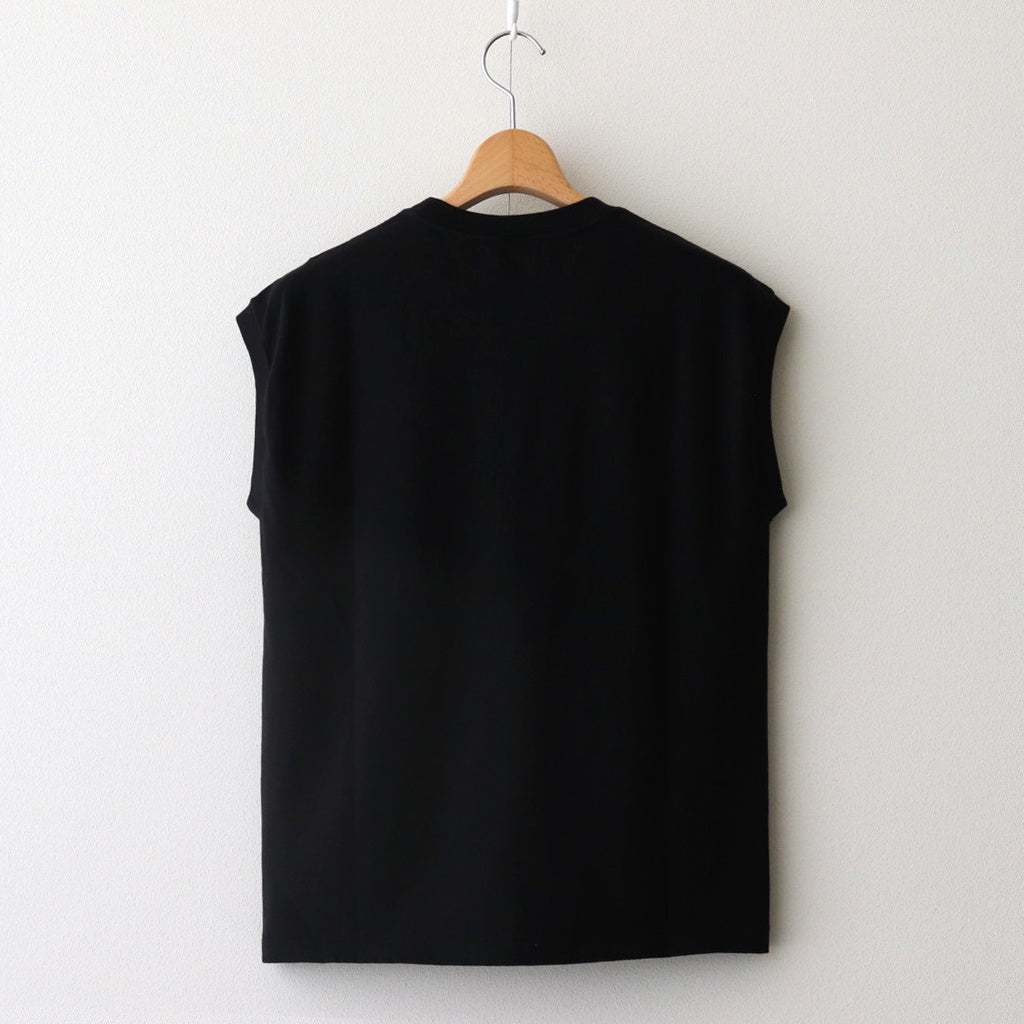 SEAMLESS CREW NECK SLEEVELESS #BLACK [A00T06ST]