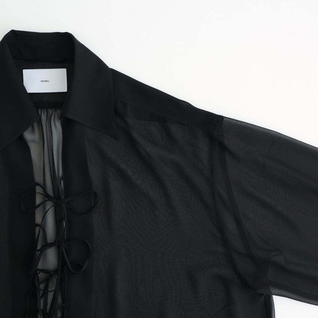 SHEER STRING SHIRT #BLACK [26440513]