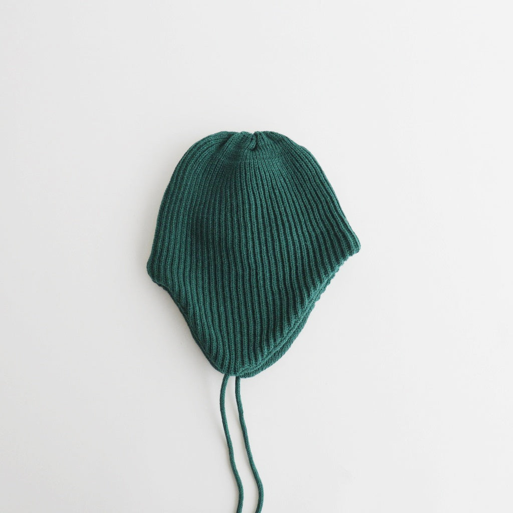 EAR FLAP BEANIE #D.GREEN [R5115-AW25]