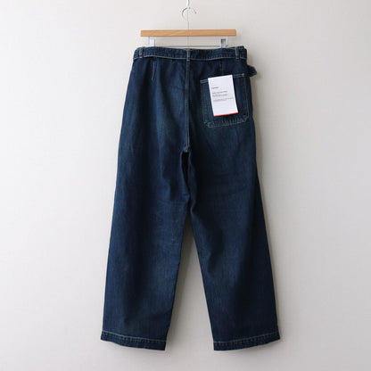 Selvage Denim Belted Pants #INDIGO DARK FADE [GU251-40192DB]