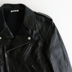 LAMB LEATHER RIDERS JACKET #BLACK [A25AB02WX]