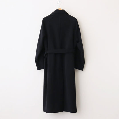 SUPER FINE WOOL MOSSER SOUTIEN COLLAR COAT #BLACK [A24AC04WM]