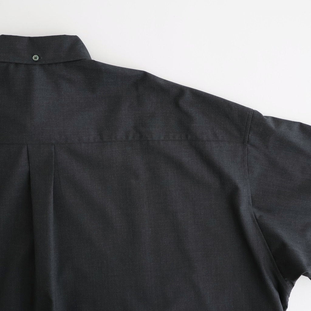 Fine Wool Heather Oversized S/S B.D. Shirt #CHARCOAL [GM261-50319]