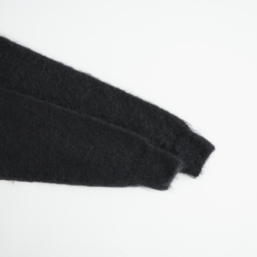 BRUSHED SUPER KID MOHAIR KNIT P/O #INK BLACK [A26AP02KM]