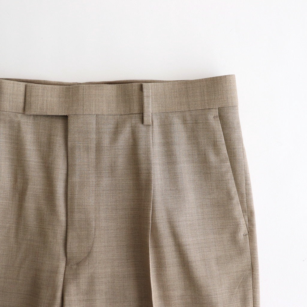 SUPER FINE TROPICAL WOOL SLACKS #TOP LIGHT BROWN [A25SP03WT]