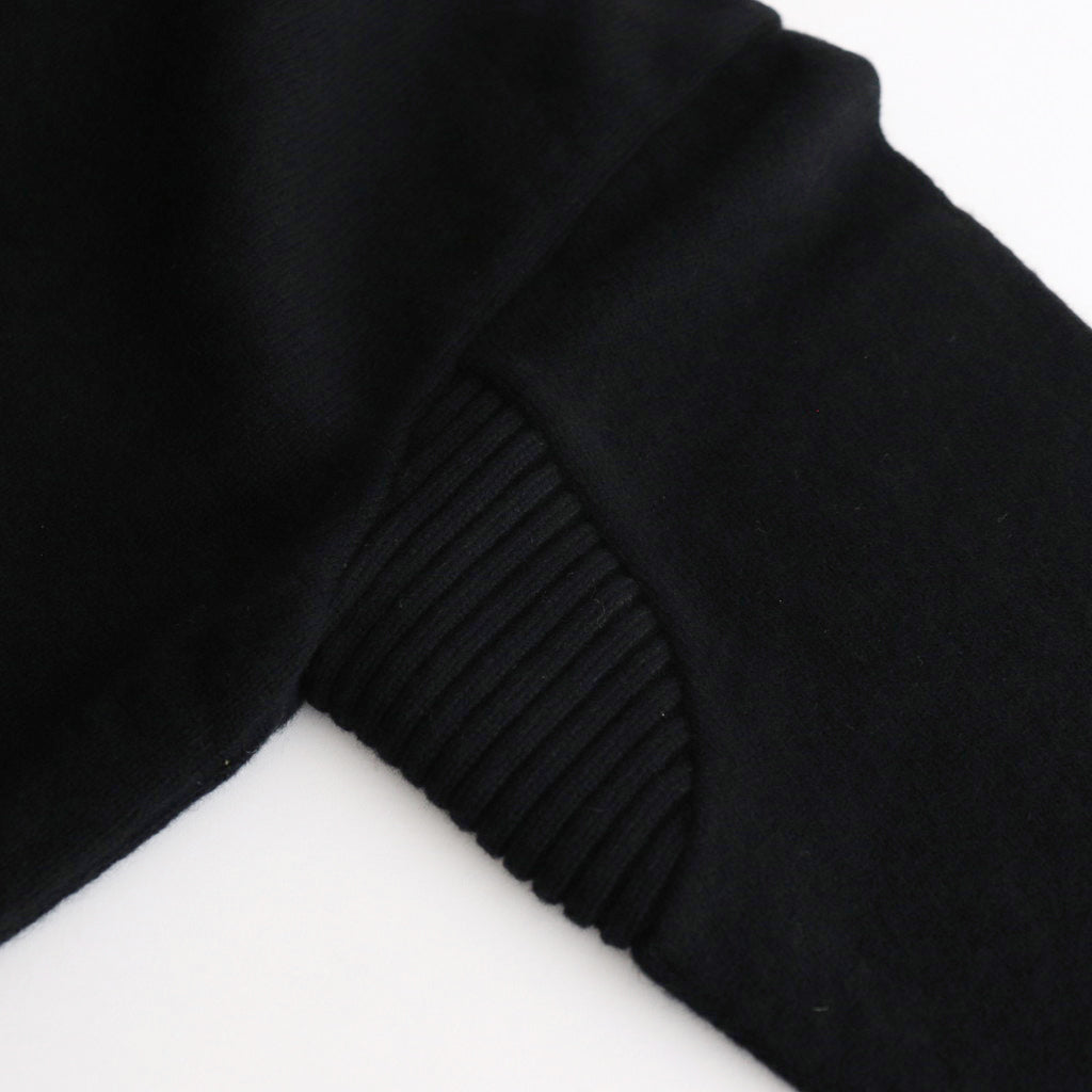 HALF ZIP PULLOVER SWEATER #BLACK [YK24FW0833S]