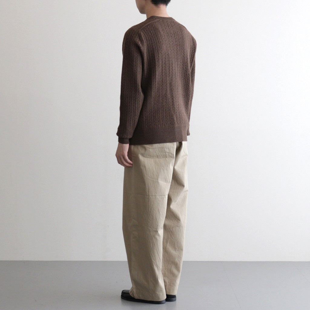 Chino Trousers - Wide Straight #KHAKI [11052601]