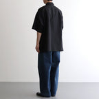 Solotex Twill S/S Oversized Box Shirt #BLACK [GM251-50323B]
