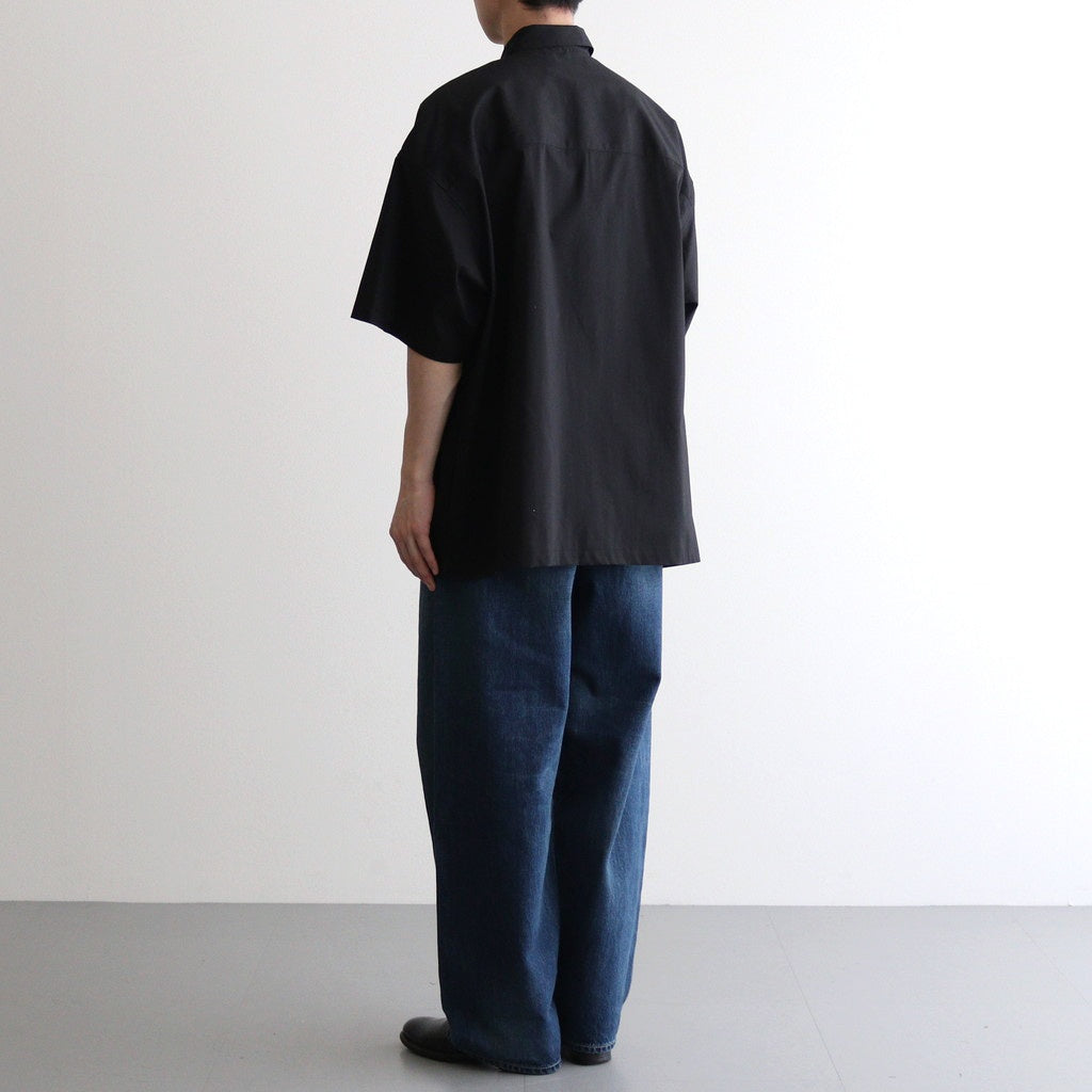 Solotex Twill S/S Oversized Box Shirt #BLACK [GM251-50323B]