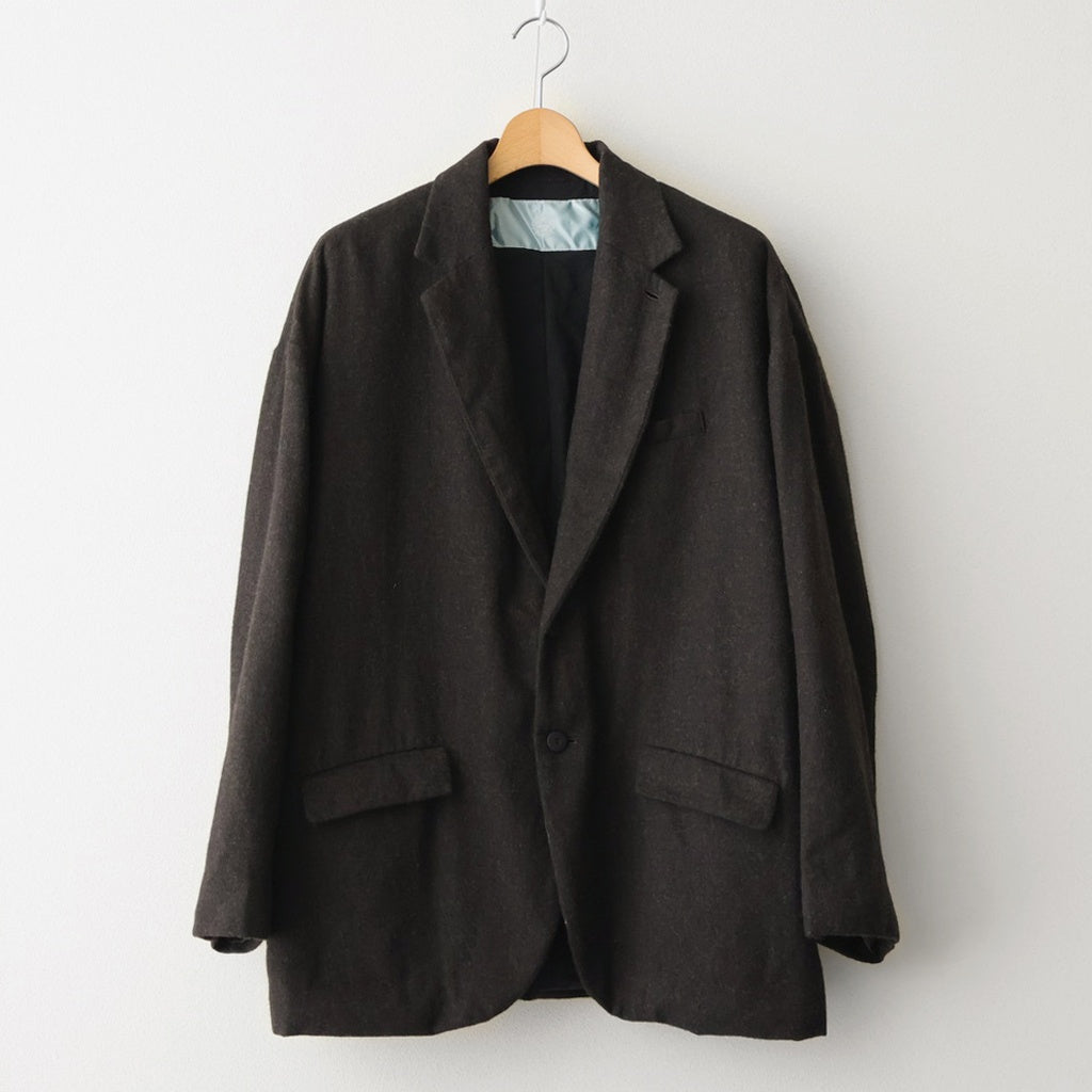 縮絨ウール2WAYカラーJK #DARK BROWN [D225-J332]