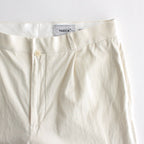 CHINO CLOTH PANTS TUCK STRAIGHT #LIGHT BEIGE [13608]